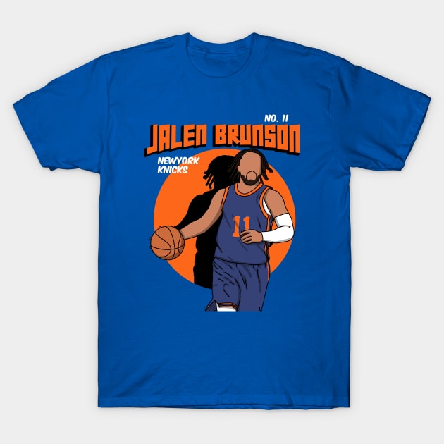 Jalen Brunson Comic Style Art T-Shirt by Luna Illustration